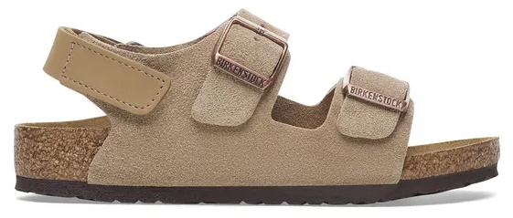 Birkenstock Slipper - Birkenstock Kinderschoenen - Taupe | Milano AS Taupe Suede