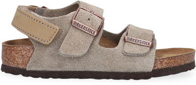Birkenstock Pantoletten - Birkenstock Kinderschuhe - Taupe | Milano AS Taupe Suede