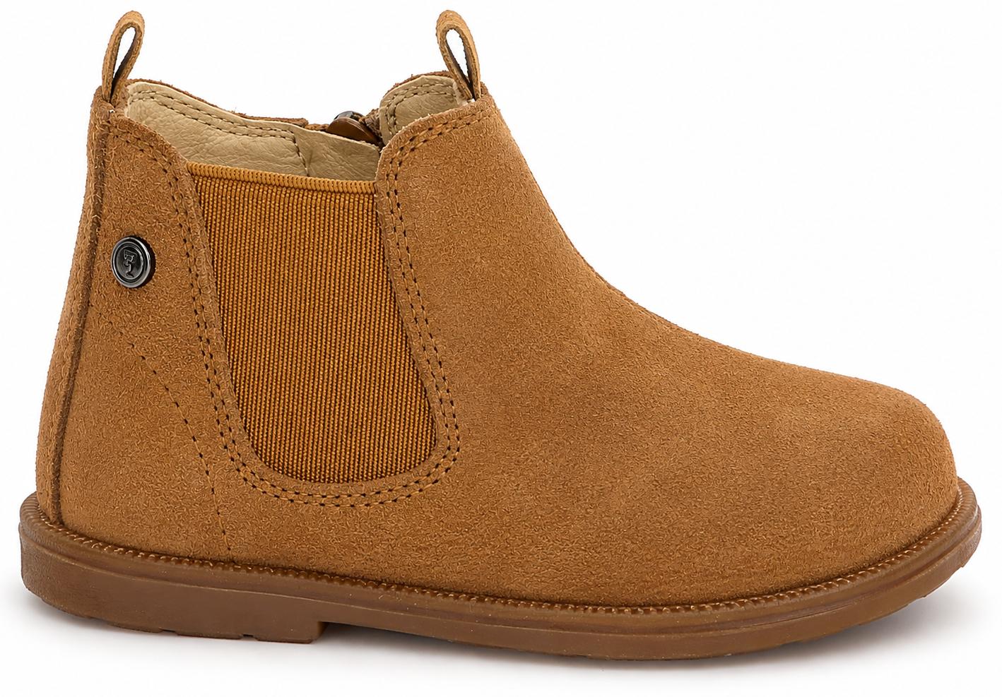 Falcotto Enkellaarsje - Falcotto By Naturino Kinderschoenen - Cognac | Winter wood Suede Silvestre