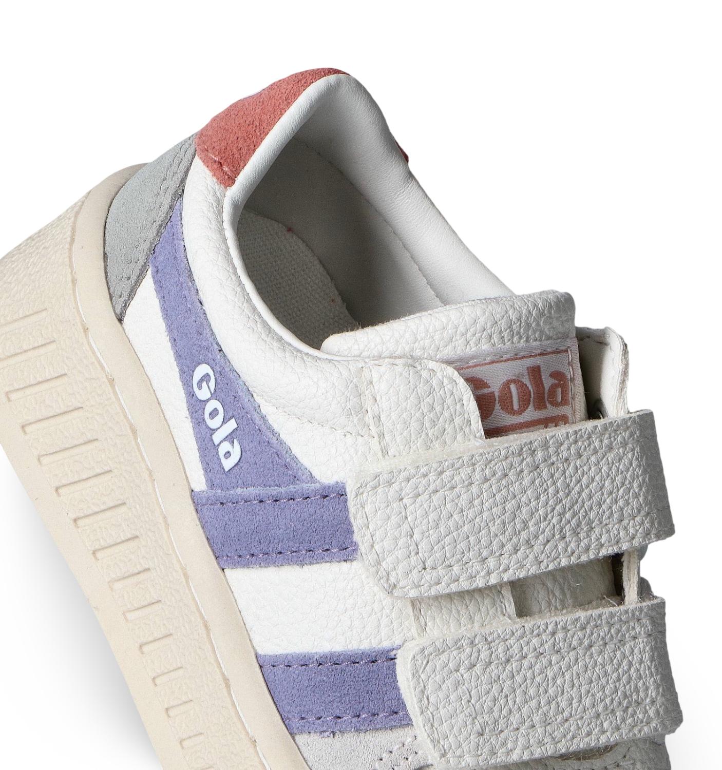 Gola Sneaker - Gola Kinderschoenen - Off White | Grandslam Trident Trainer Off White Fluo Pink