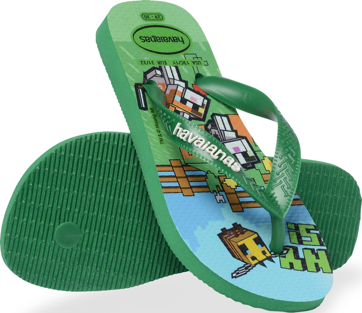 Havaianas Slipper - Havaianas Kinderschoenen - Groen | Minecraft FC