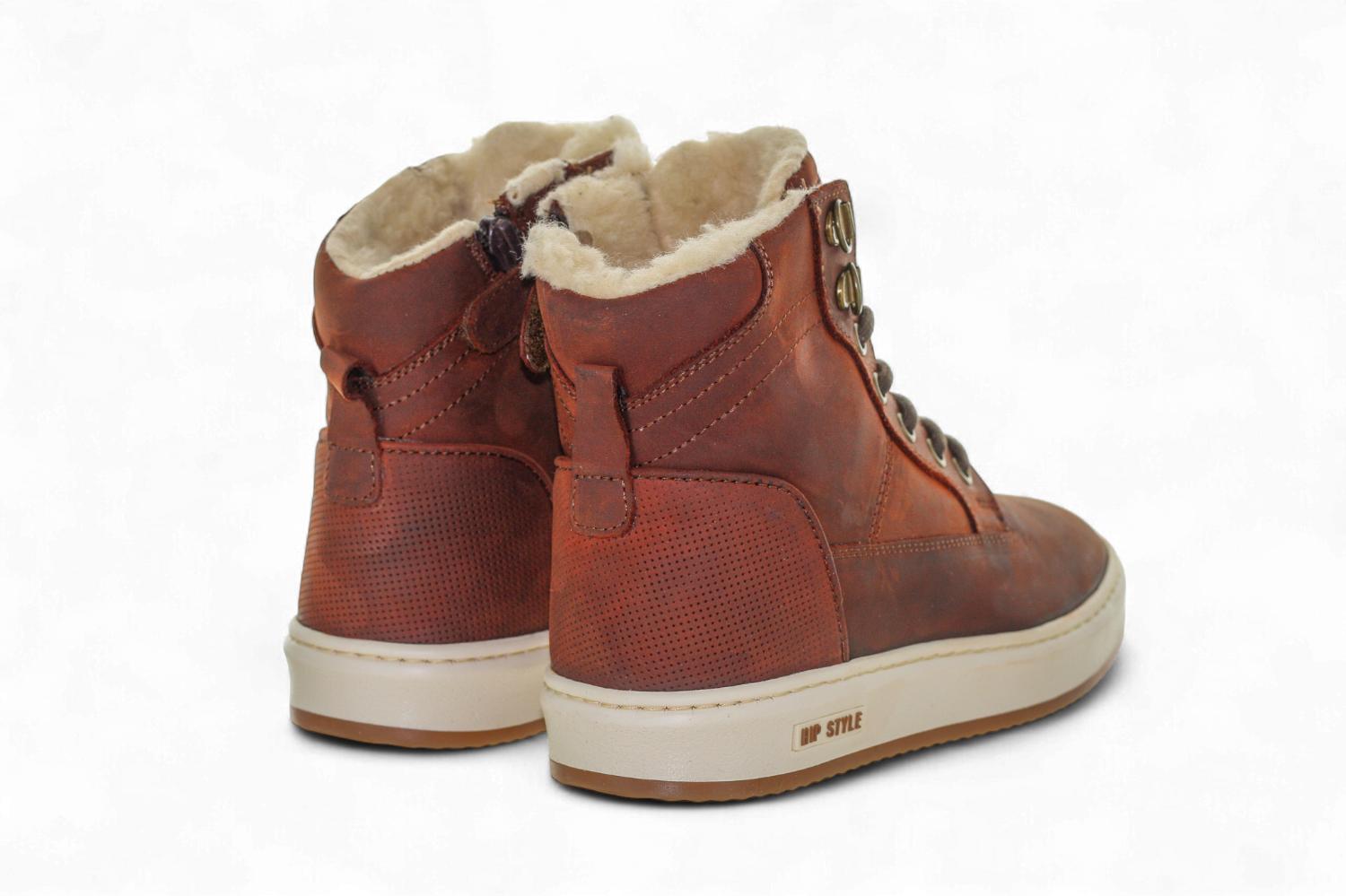 Hip Sneaker - Hip Kinderschoenen - Cognac | H2153 Warm Wol Gevoerd