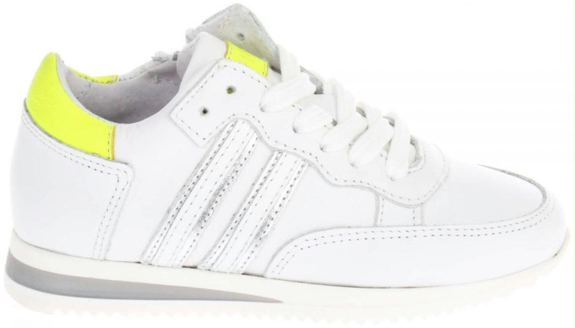 Hip Sneakers - Hip Kinderschoenen | H1854 Wit met Geel