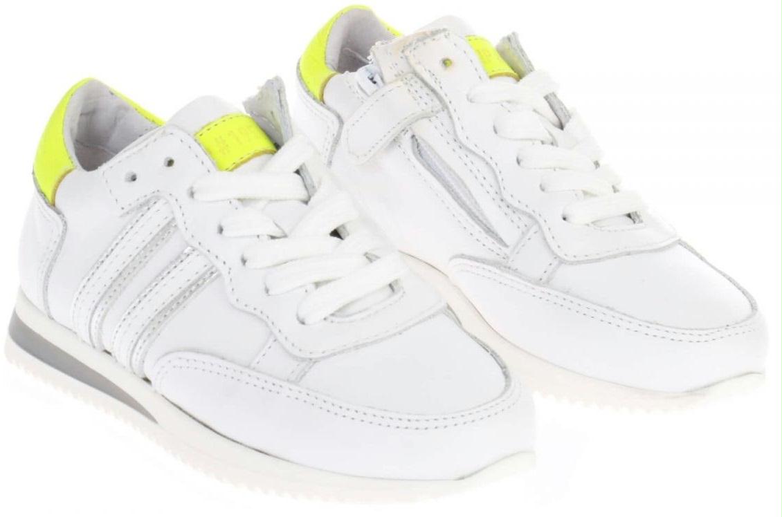 Hip Sneakers - Hip Kinderschoenen | H1854 Wit met Geel