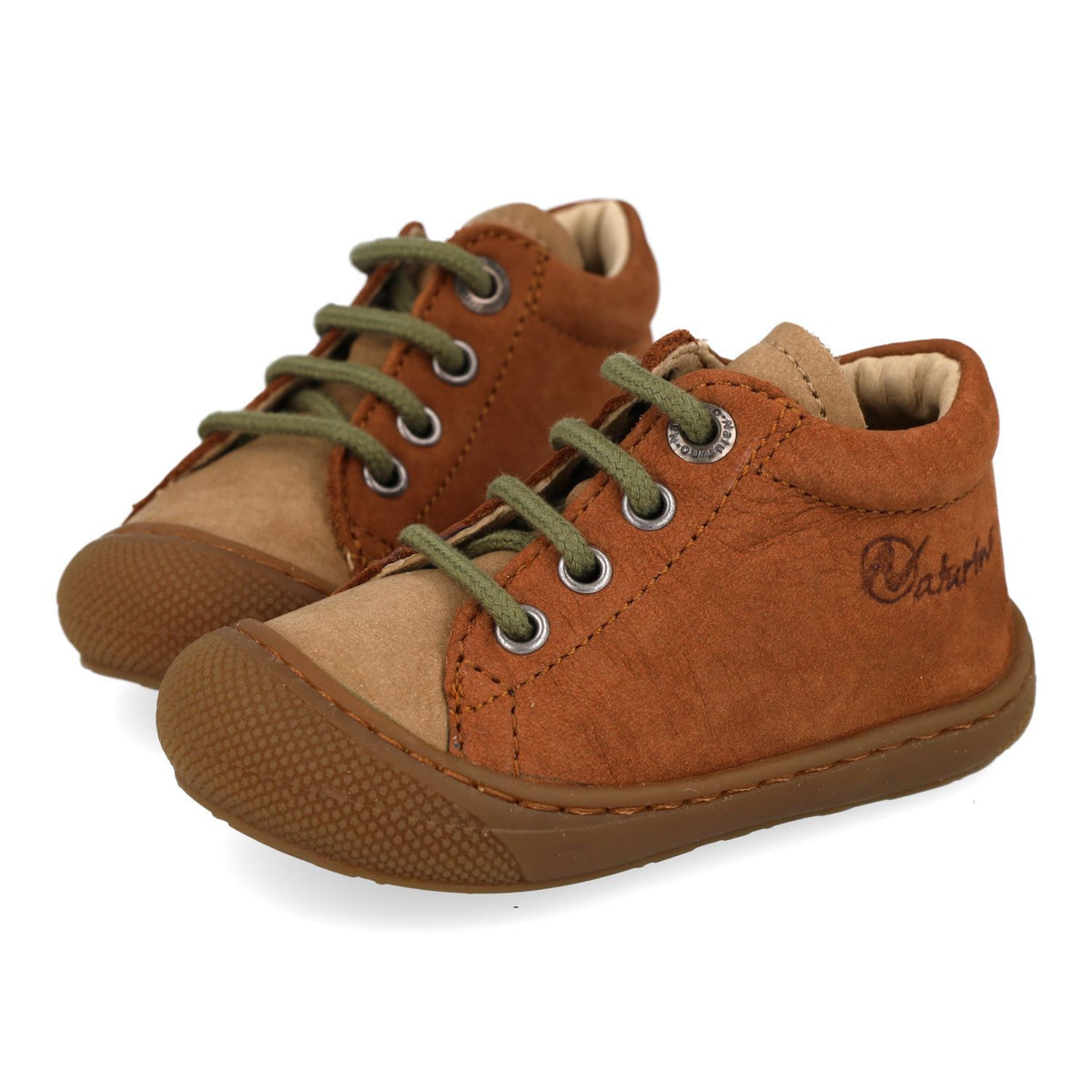 Naturino Babyschoen - Naturino Babyschoenen - Bruin | Cocoon Suede Brown sand olive