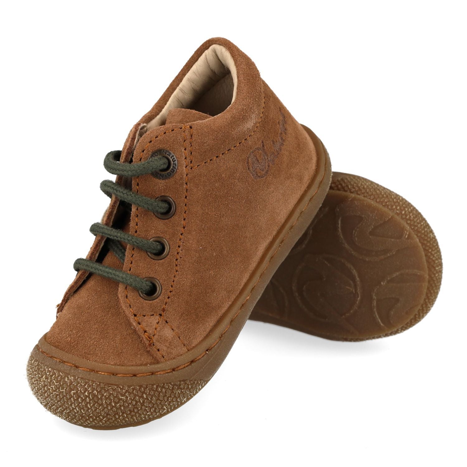 Naturino Babyschoen - Naturino Babyschoenen - Bruin | Cocoon Suede Honey Brown Olive