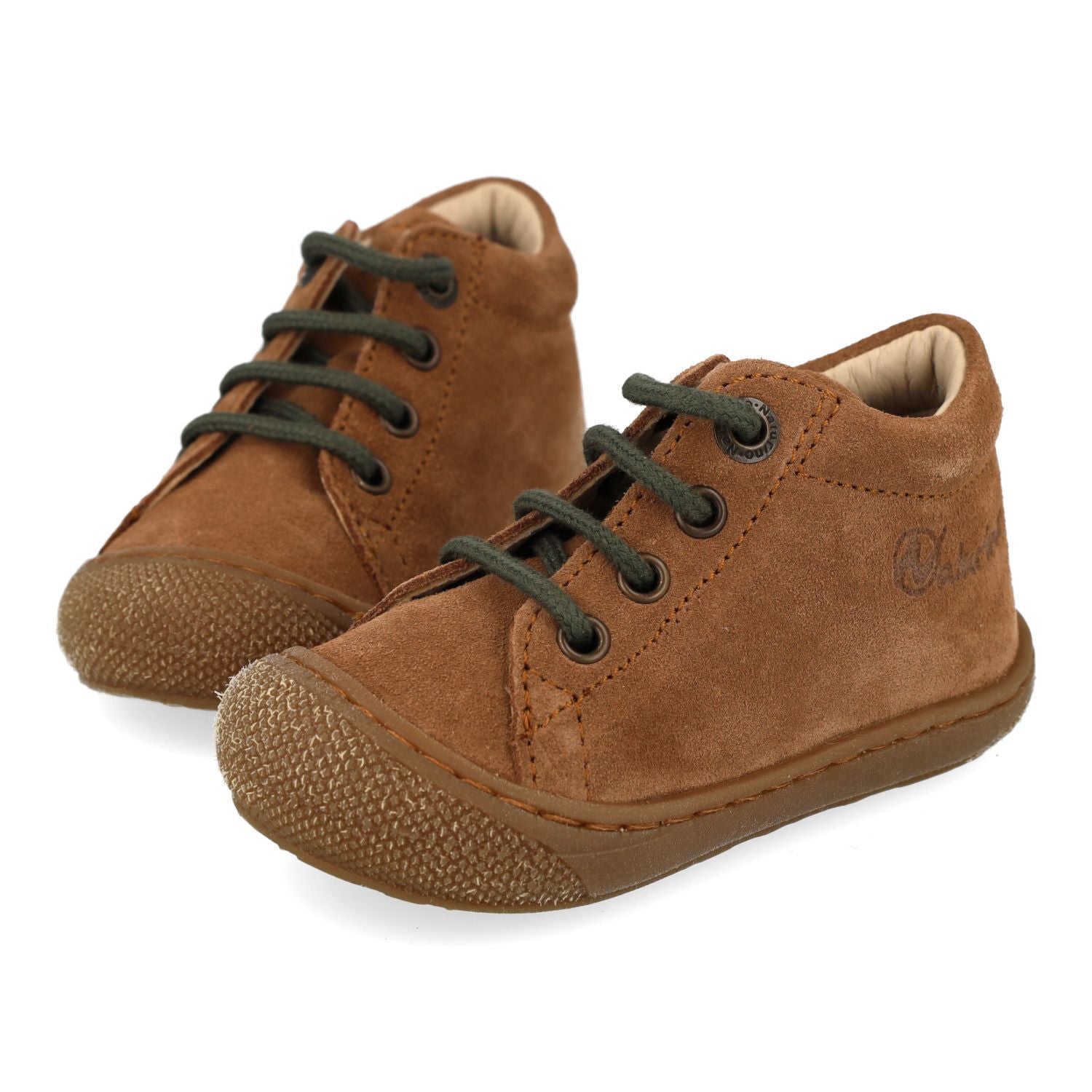 Naturino Babyschoen - Naturino Babyschoenen - Bruin | Cocoon Suede Honey Brown Olive
