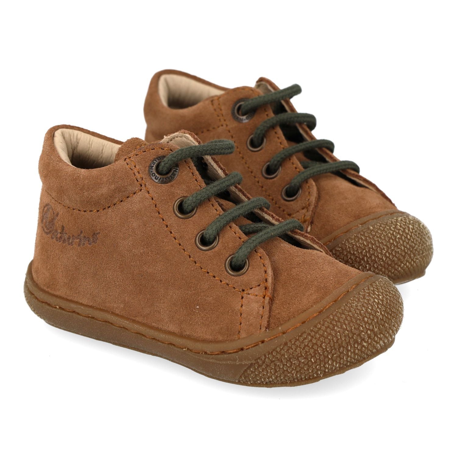 Naturino Babyschoen - Naturino Babyschoenen - Bruin | Cocoon Suede Honey Brown Olive