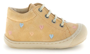 Naturino Babyschoen - Naturino Babyschoenen - Geel | Cocoon Embr Hearts Vanilla