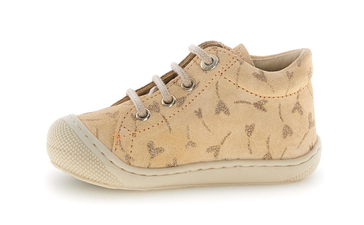 Naturino Babyschoen - Naturino Babyschoenen - Geel | Flower Heart Vanilla