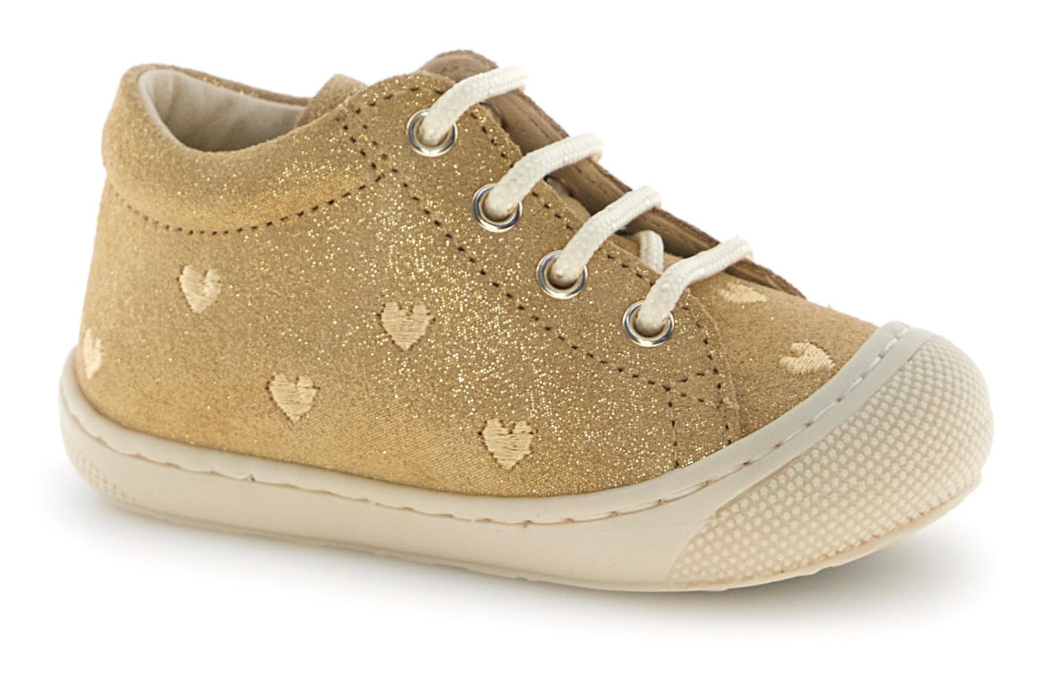 Naturino Babyschoen - Naturino Babyschoenen - Goud | Cocoon Embre Haerts Glitter Platinum