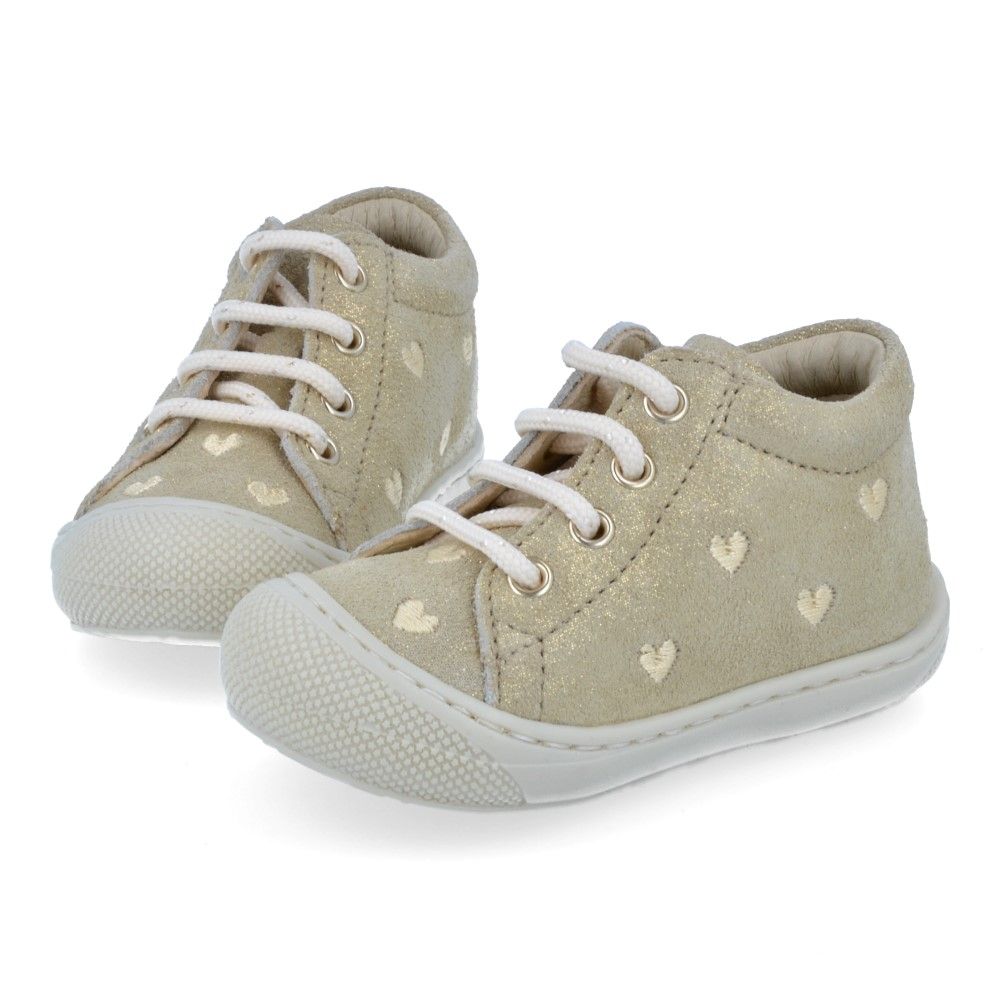 Naturino Babyschoen - Naturino Babyschoenen - Goud | Cocoon Embre Haerts Glitter Platinum