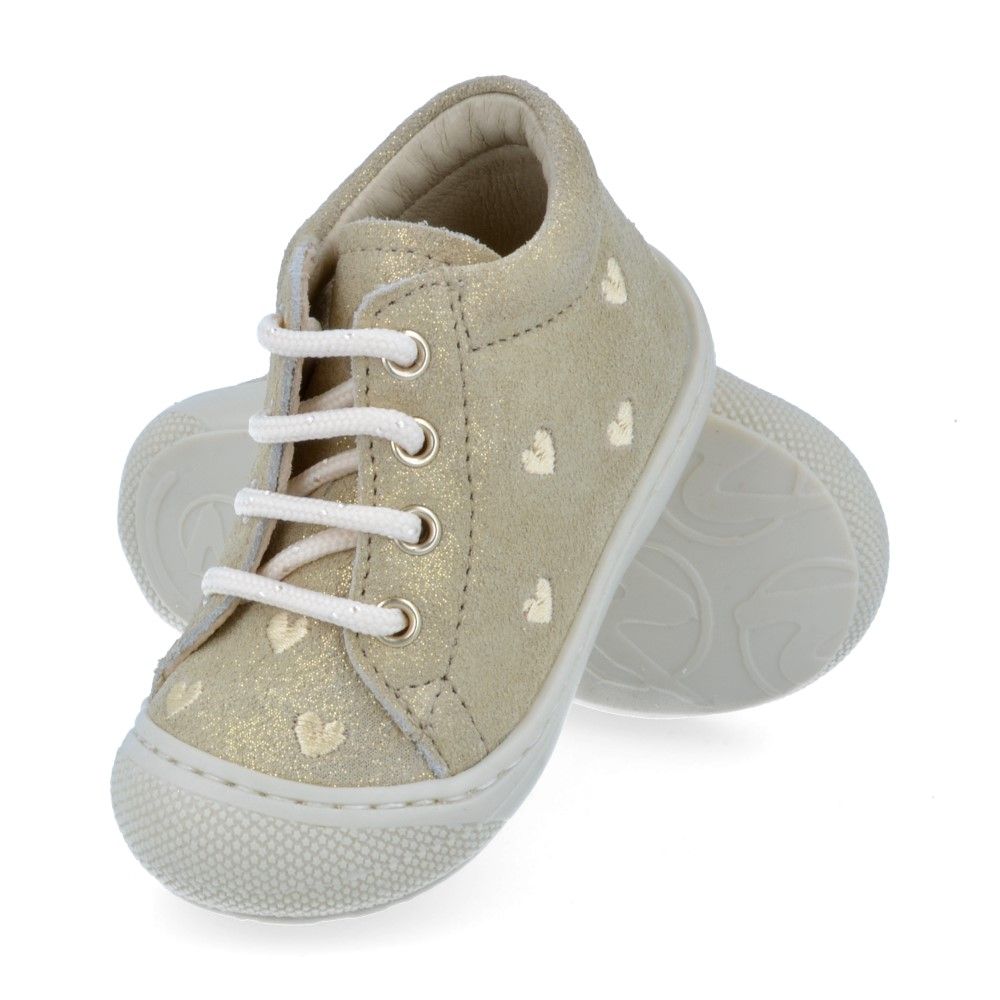 Naturino Babyschoen - Naturino Babyschoenen - Goud | Cocoon Embre Haerts Glitter Platinum