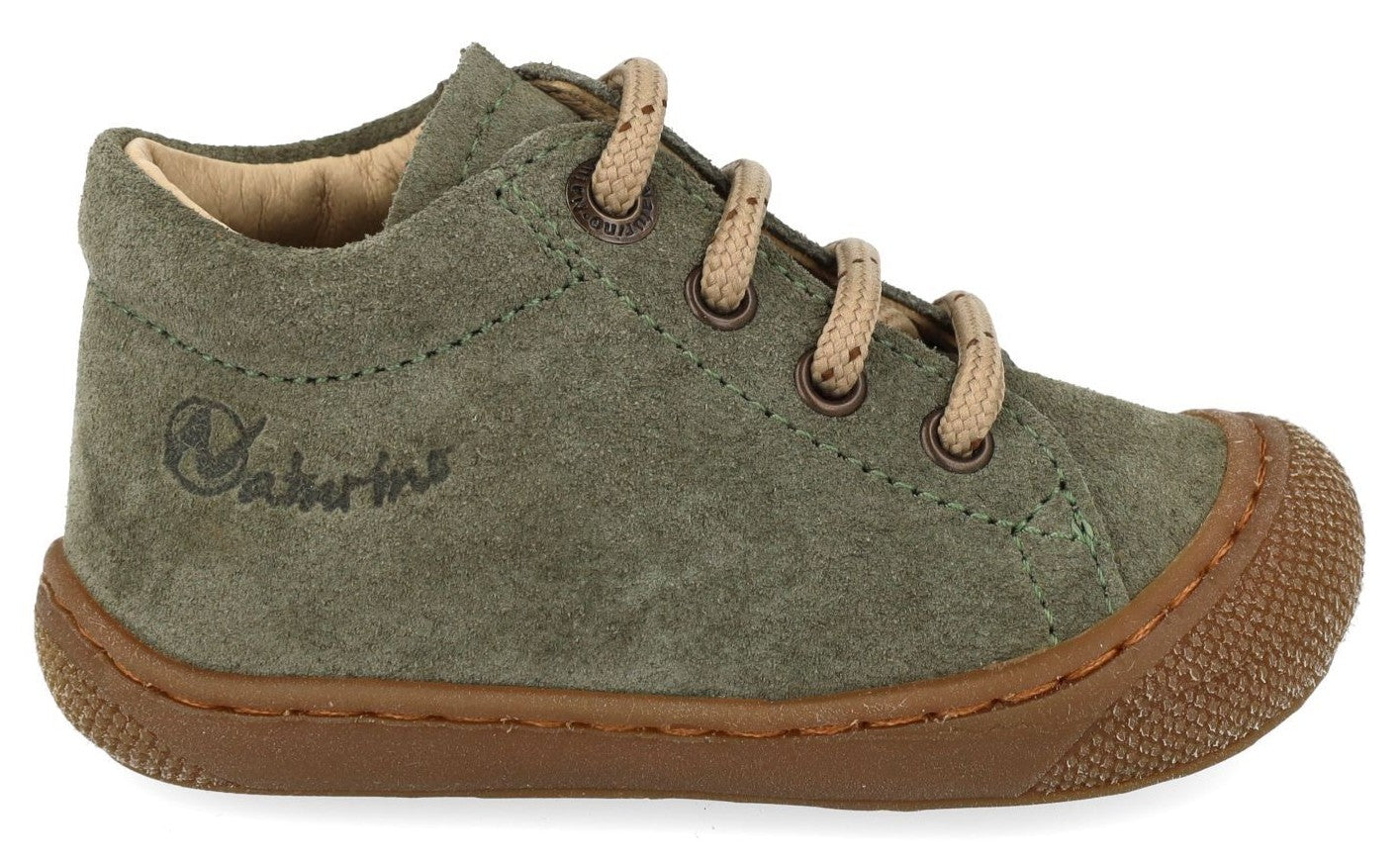 Naturino Babyschoen - Naturino Babyschoenen - Groen | Cocoon Suede Honey olive sand