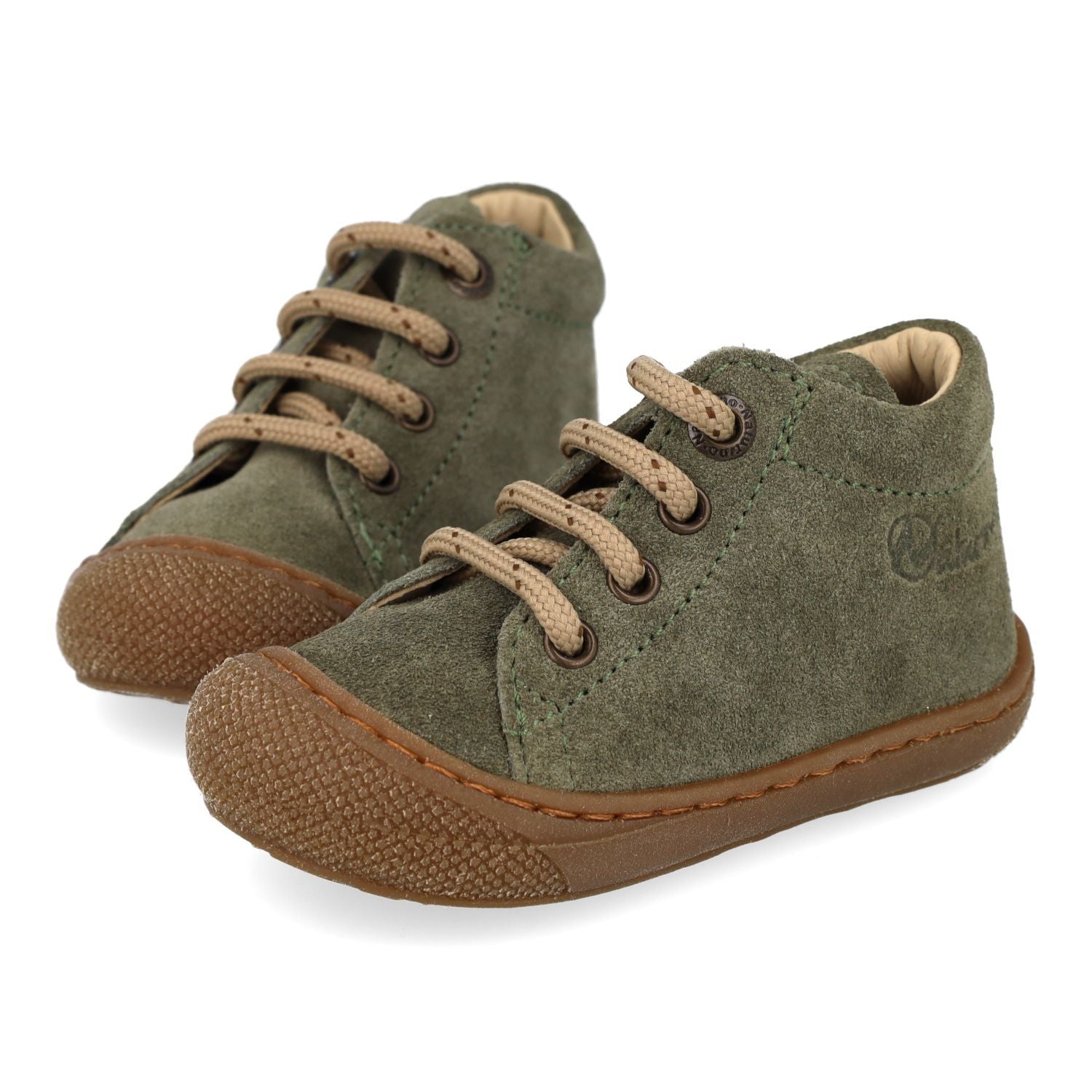 Naturino Babyschoen - Naturino Babyschoenen - Groen | Cocoon Suede Honey olive sand
