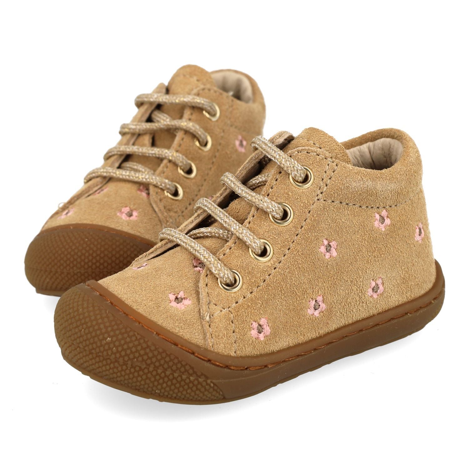 Naturino Babyschoen - Naturino Babyschoenen - Sand | Cocoo Embr. Daisies Brown