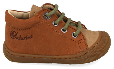 Naturino Babyschoen - Naturino Babyschoenen - Bruin | Cocoon Suede Brown sand olive
