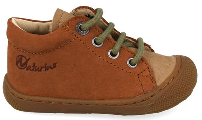 Naturino Babyschoen - Naturino Babyschoenen - Bruin | Cocoon Suede Brown sand olive