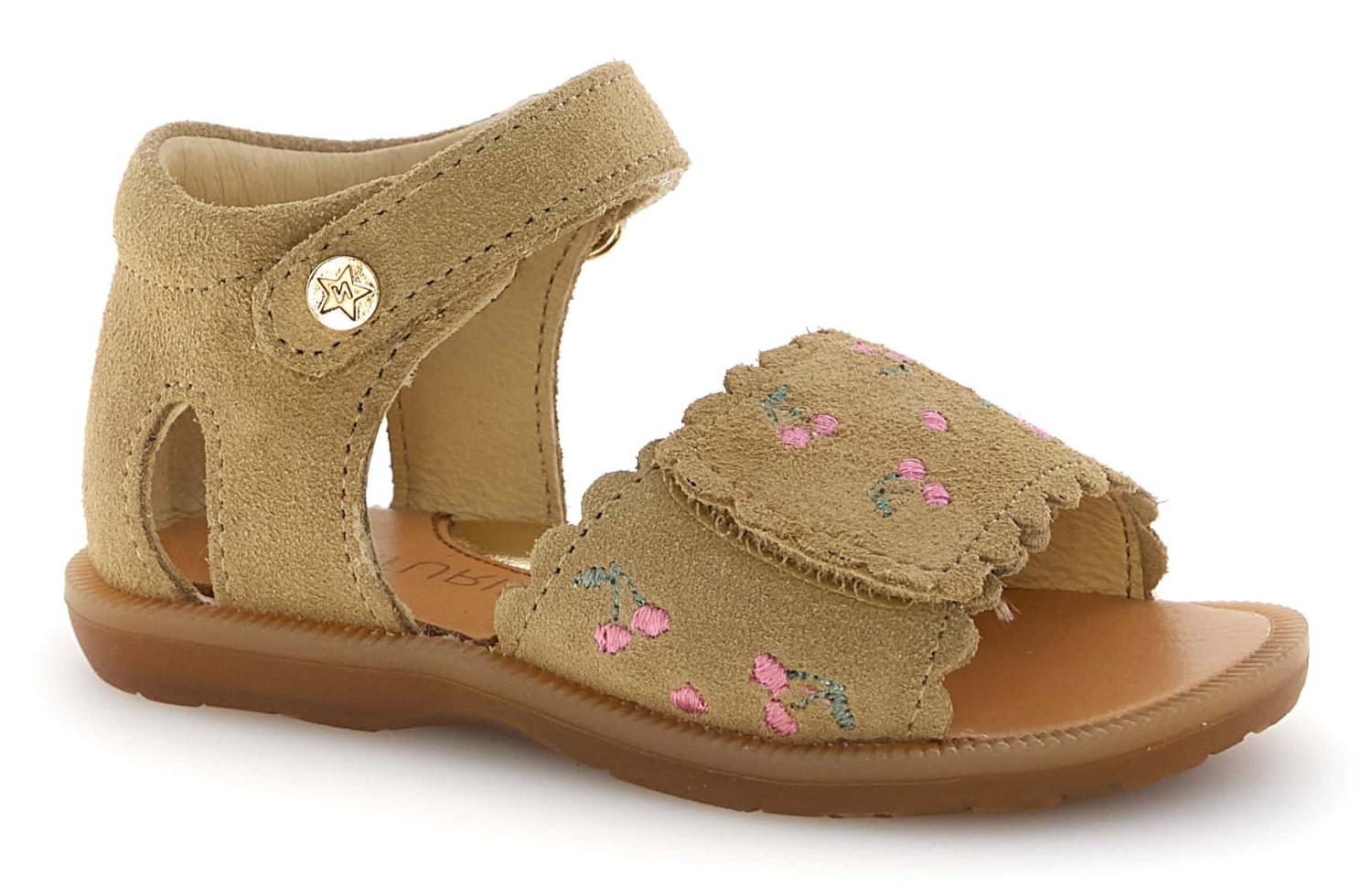 Naturino Sandaal - Naturino Kinderschoenen - Beige | Maya Embroid Lemonsoda Cherry