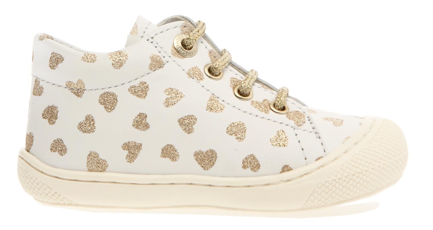 Naturino Veterschoen - Falcotto By Naturino Kinderschoenen - Wit | Cocoon Golden Hearts