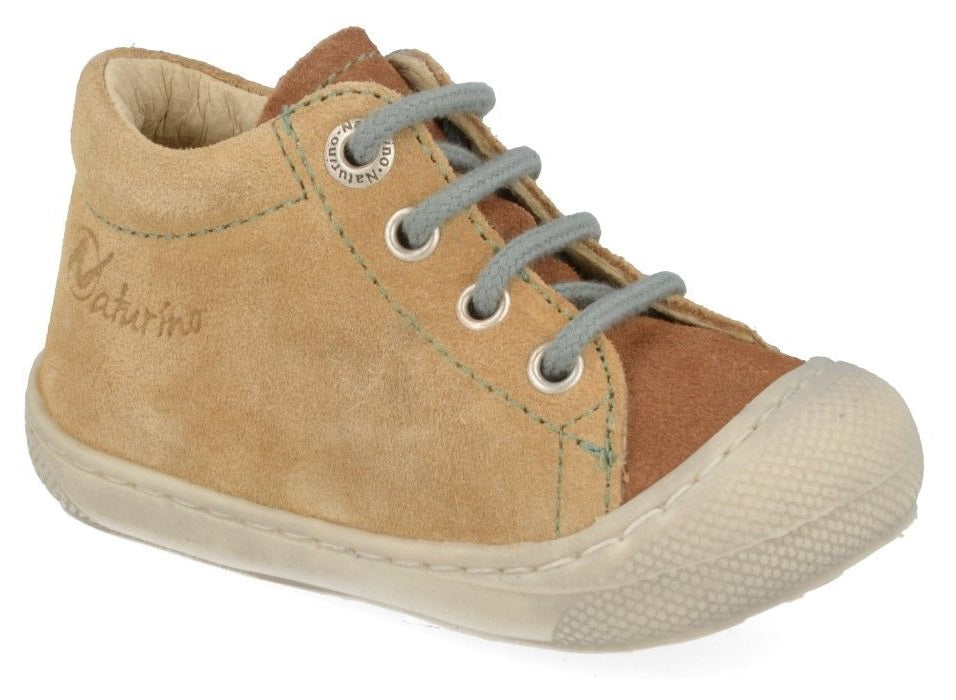 Naturino Veterschoen - Naturino Kinderschoenen - Beige | Cocoon Suede Brown Sand Sage