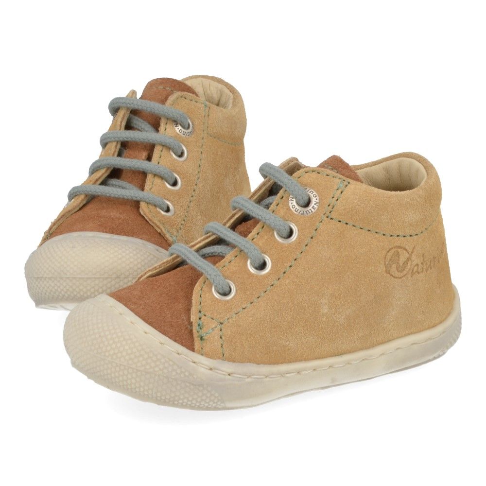 Naturino Veterschoen - Naturino Kinderschoenen - Beige | Cocoon Suede Brown Sand Sage