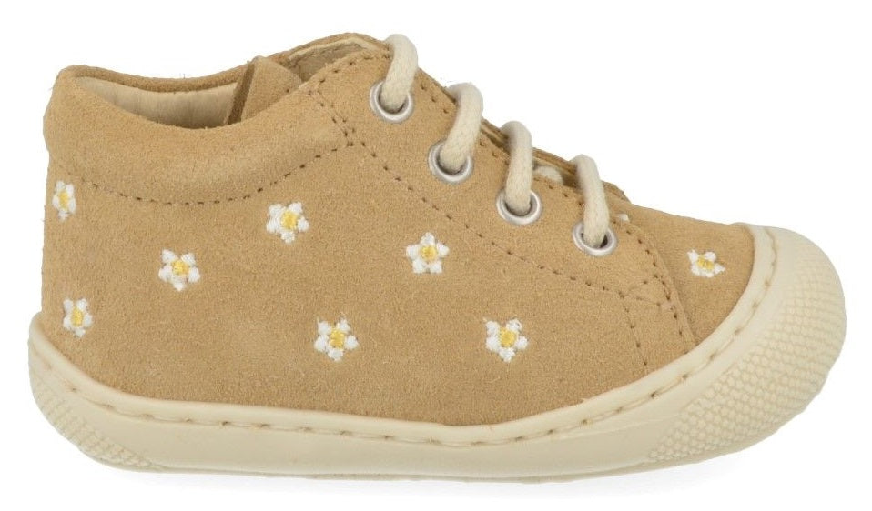 Naturino Veterschoen - Naturino Kinderschoenen - Sand | Cocoon Embrod. Daisies