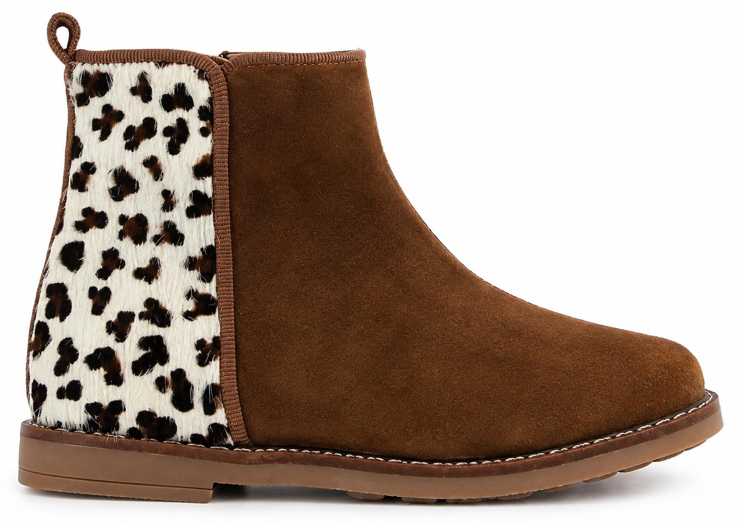 Pom D'Api Laars - Pom D'api Kinderschoenen - Bruin | Trip Back Velours Pony