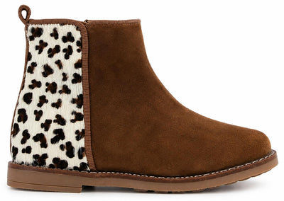 Pom D'Api Laars - Pom D'api Kinderschoenen - Bruin | Trip Back Velours Pony