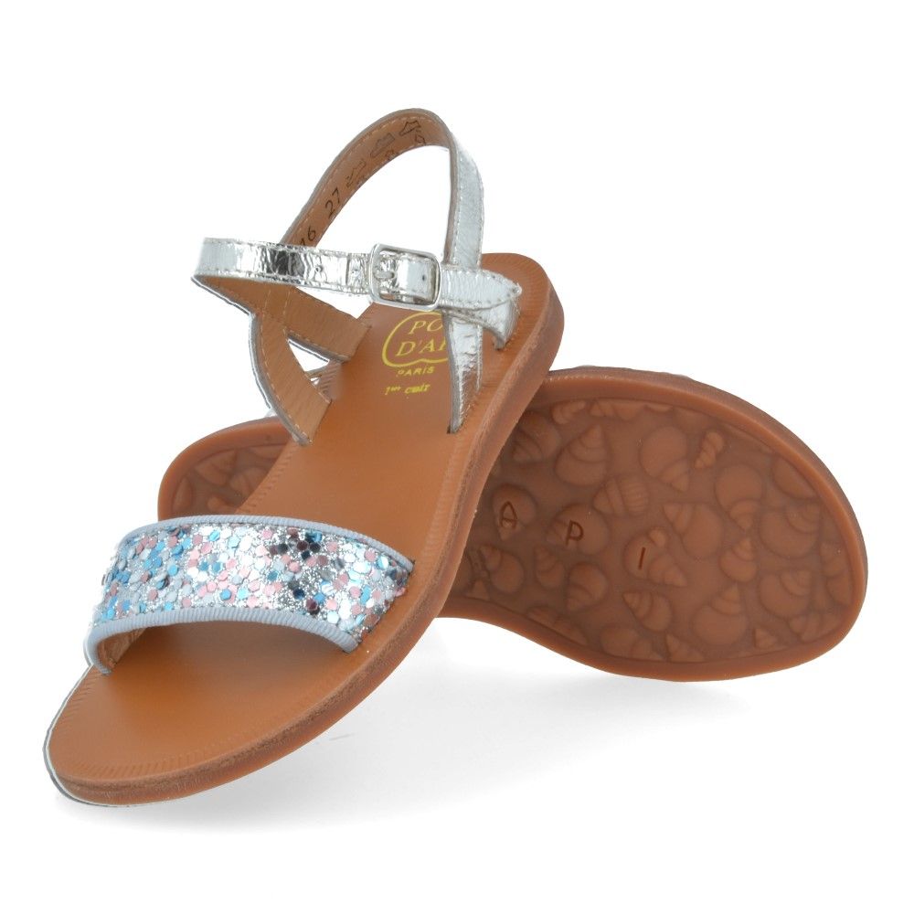 Pom D'Api Sandaal - Pom D'api Kinderschoenen - Blauw | Plagette Buckle Tao Lamgli