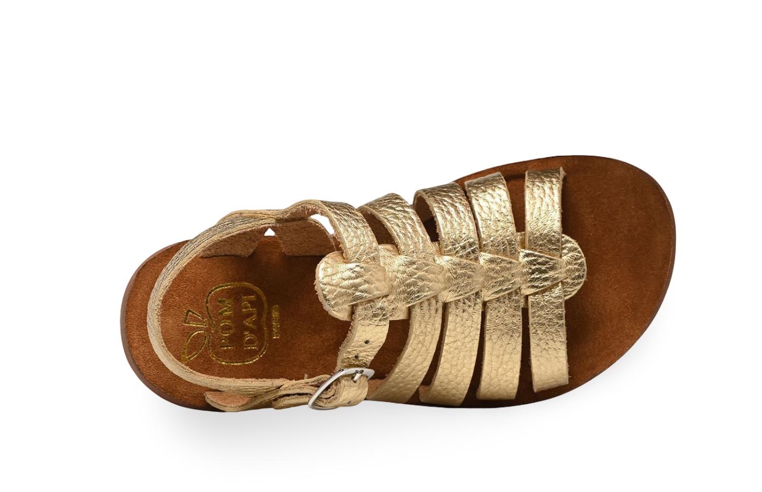 Pom D'api Sandaal - Pom D'api Kinderschoenen - Goud | Plagette Air Pur Strap