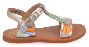 Pom D'api Sandaal - Pom D'api Kinderschoenen - Goud | Plagette Colibri