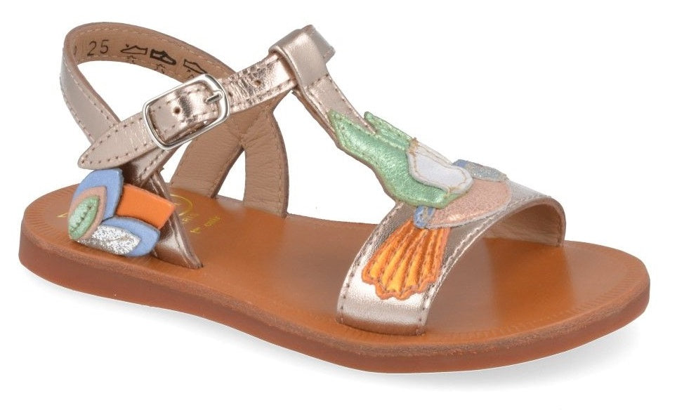 Pom D'api Sandaal - Pom D'api Kinderschoenen - Goud | Plagette Colibri