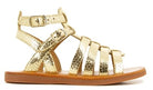 Pom D'Api Sandaal - Pom D'api Kinderschoenen - Goud | Plagette Gladiator Platine