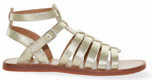 Pom D'Api Sandaal - Pom D'api Kinderschoenen - Goud | Plagette Gladiator Platine