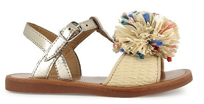 Pom D'Api Sandaal - Pom D'api Kinderschoenen - Goud | Plagette Pompom Laminato