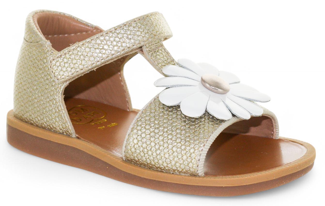 Pom D'Api Sandaal - Pom D'api Kinderschoenen - Goud | Poppy Big Flo
