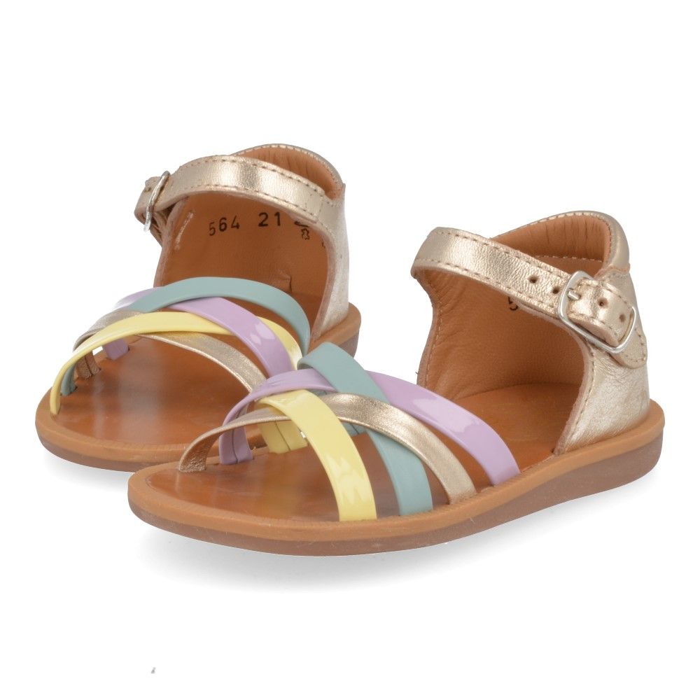 Pom D'Api Sandaal - Pom D'api Kinderschoenen - Goud | Poppy Erg
