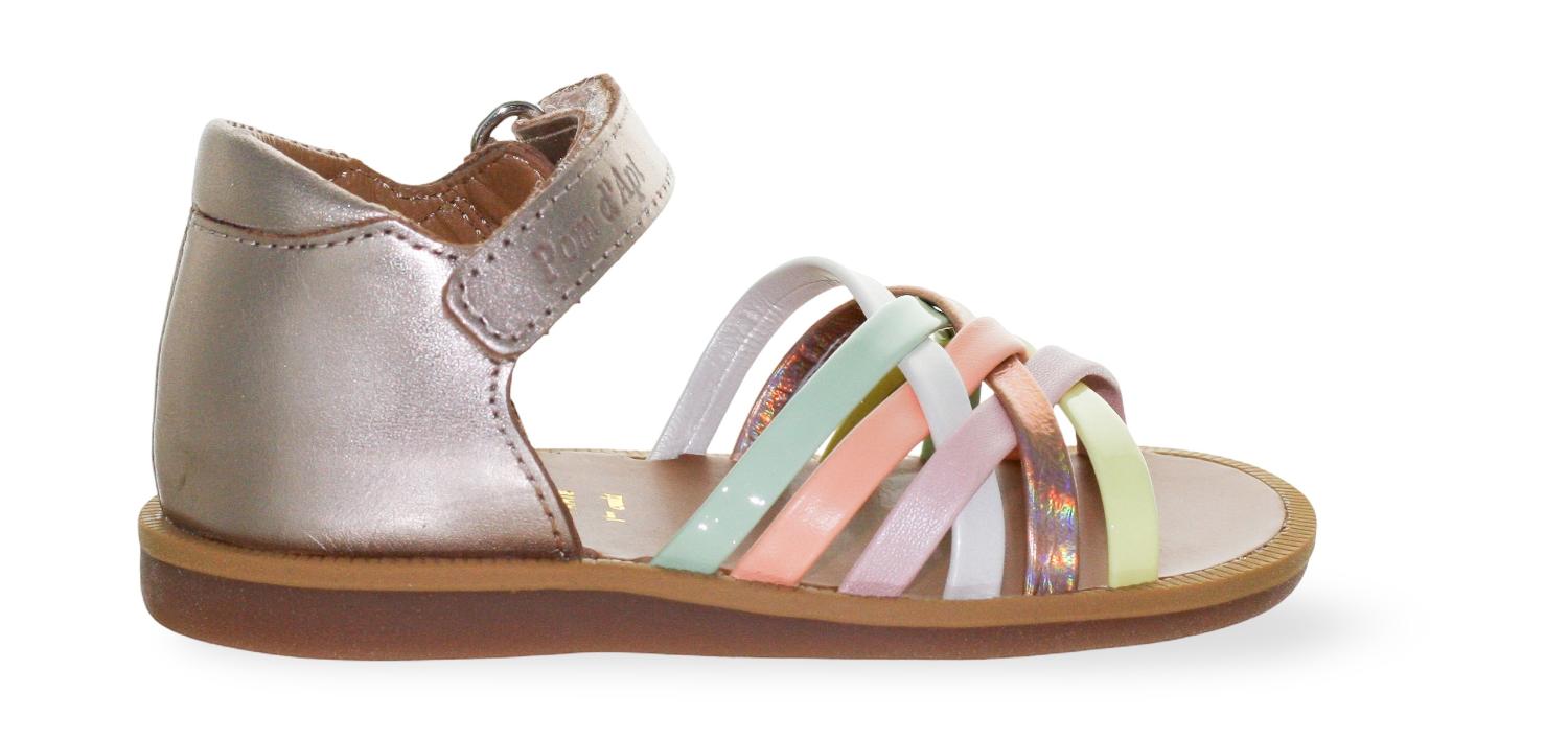 Pom D'Api Sandaal - Pom D'api Kinderschoenen - Goud | Poppy Lux Laminato