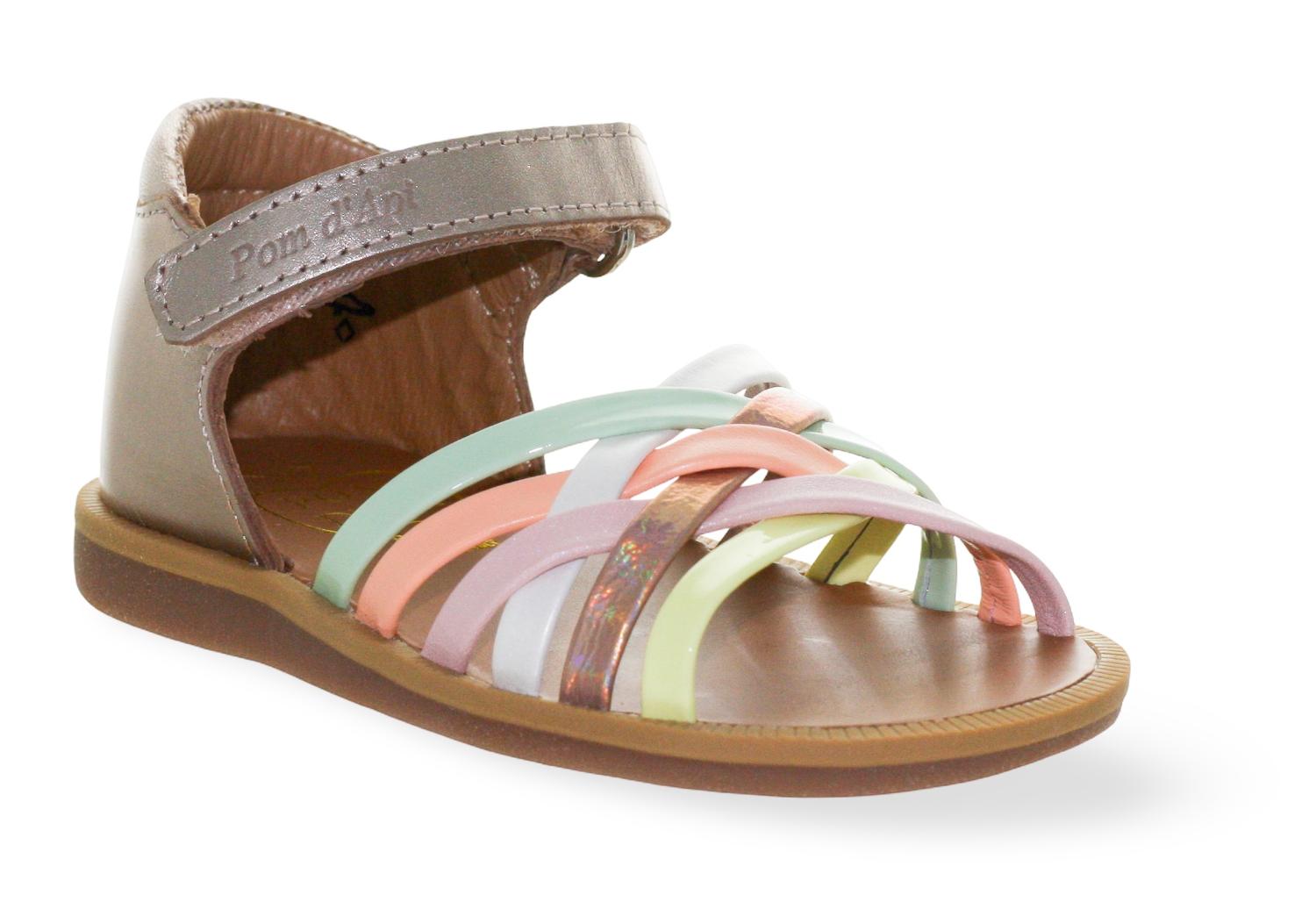 Pom D'Api Sandaal - Pom D'api Kinderschoenen - Goud | Poppy Lux Laminato