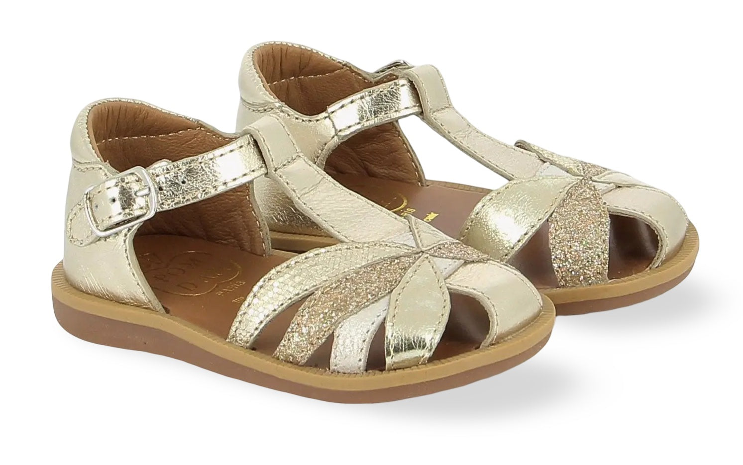 Pom D'Api Sandaal - Pom D'api Kinderschoenen - Goud | Poppy Oto