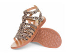 Pom D'Api Sandaal - Pom D'api Kinderschoenen - Luipaard | Plagette Gladiator