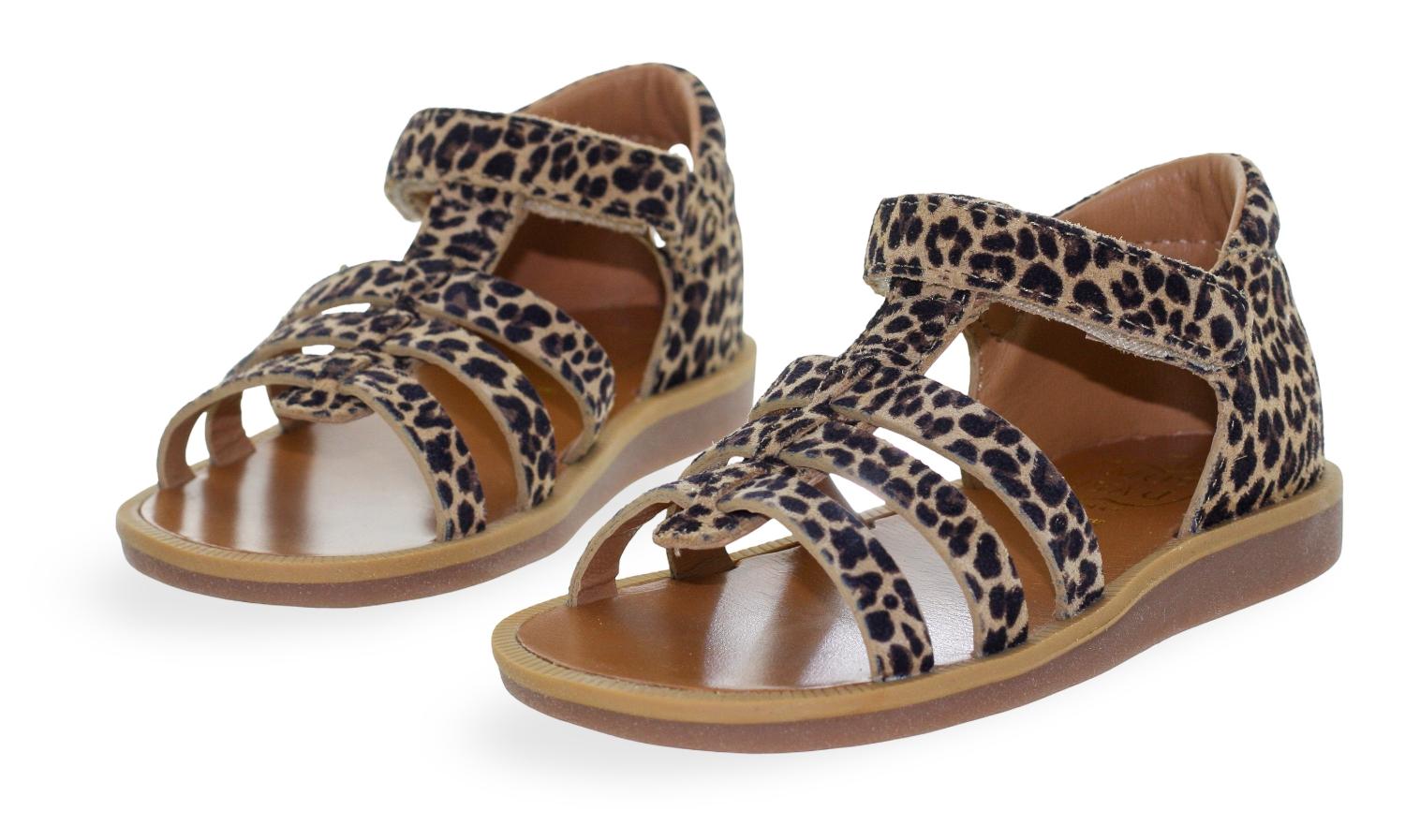 Pom D'Api Sandaal - Pom D'api Kinderschoenen - Luipaard | Poppy Strap