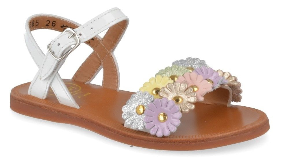 Pom D'Api Sandaal - Pom D'api Kinderschoenen - Multi | Plagette Multi Flo