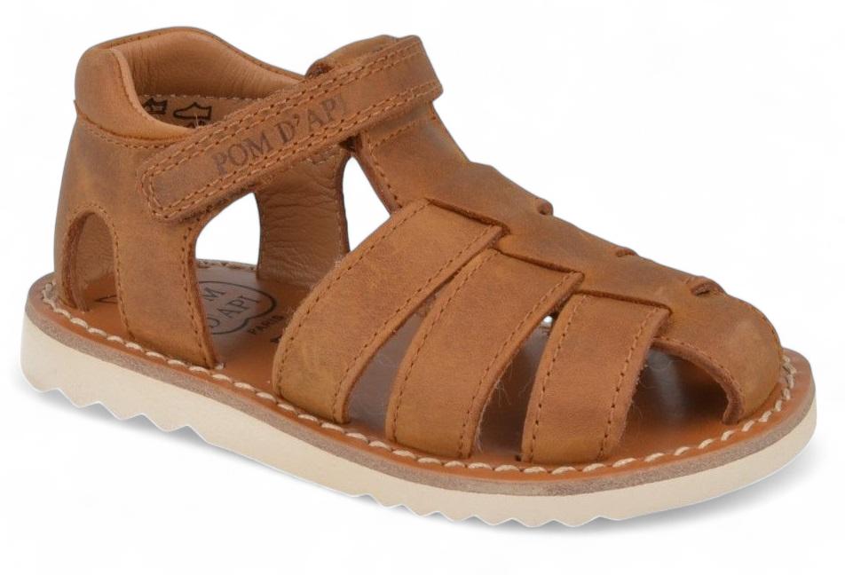 Pom D'Api Sandaal - Pom D'api Kinderschoenen - Naturel | Waff Pappy