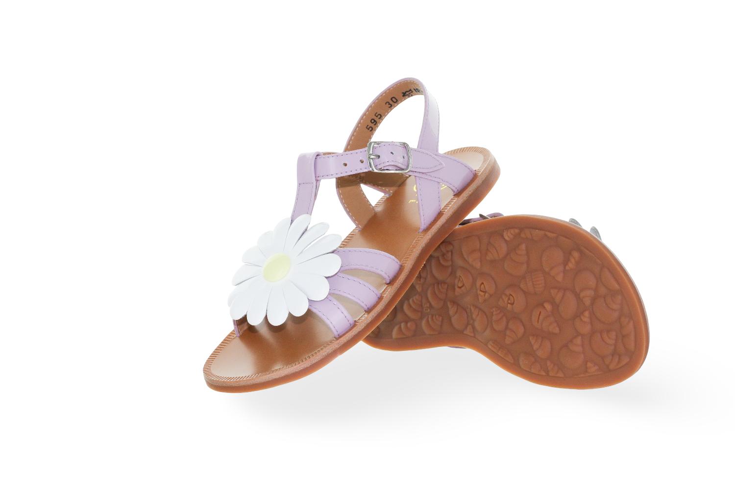Pom D'Api Sandaal - Pom D'api Kinderschoenen - Paars | Plagette Big Flo