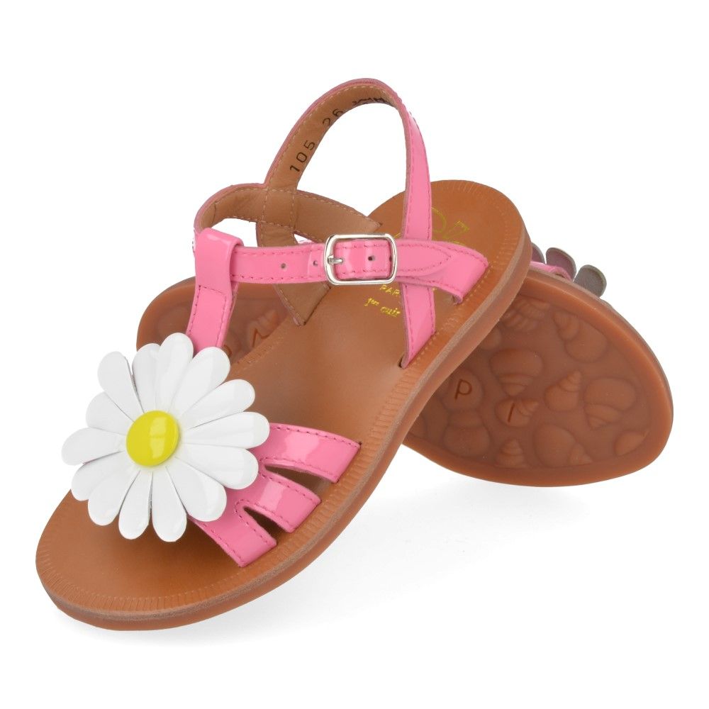 Pom D'Api Sandaal - Pom D'api Kinderschoenen - Roze | Plagette Big Flo