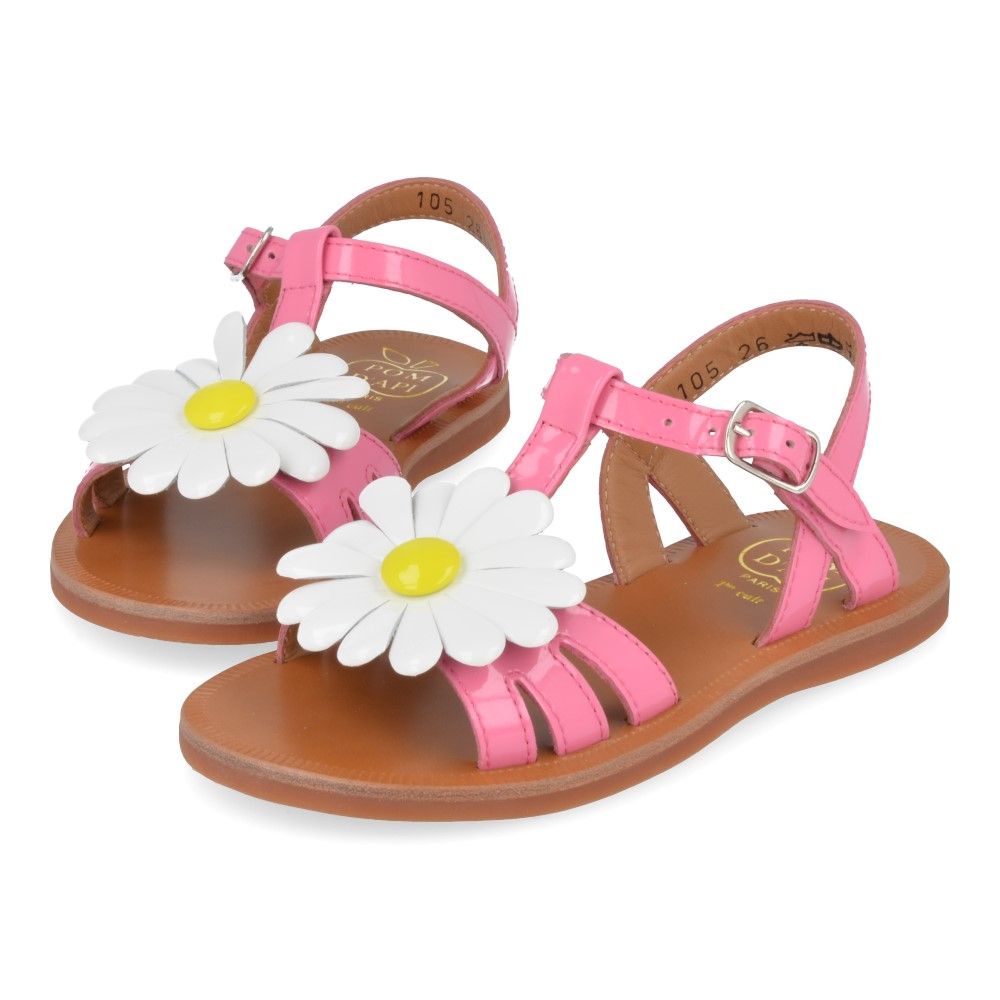 Pom D'Api Sandaal - Pom D'api Kinderschoenen - Roze | Plagette Big Flo