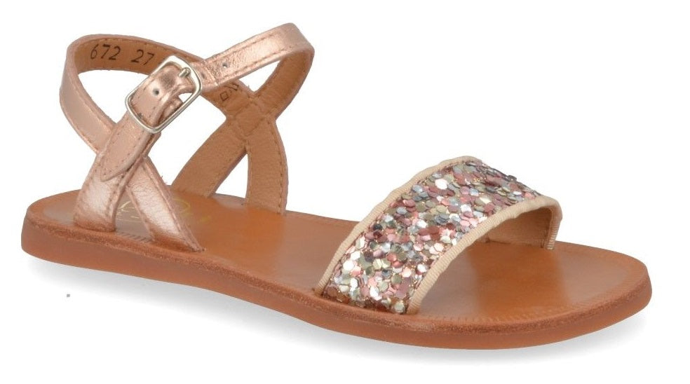 Pom D'Api Sandaal - Pom D'api Kinderschoenen - Roze | Plagette Buckle Tao