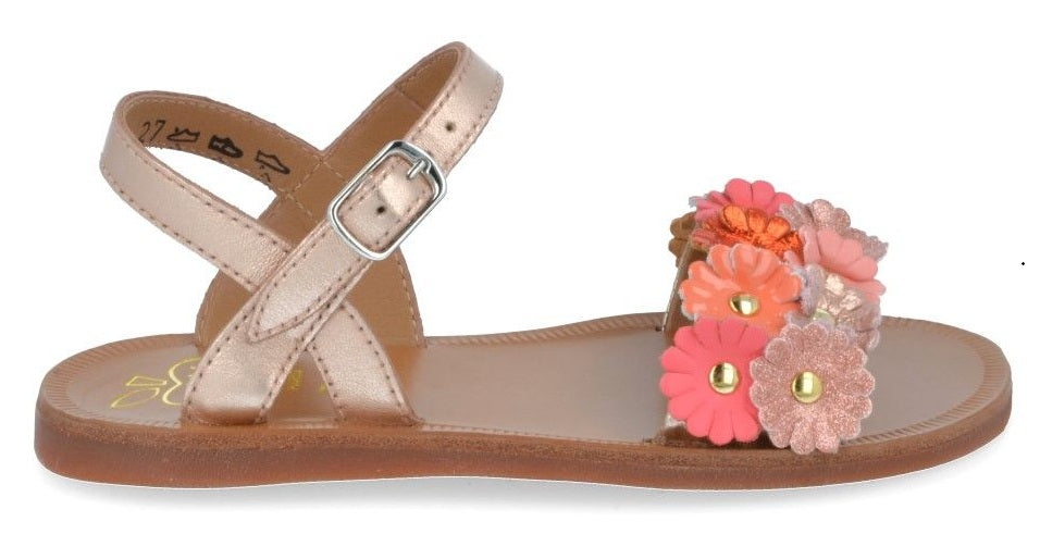 Pom D'Api Sandaal - Pom D'api Kinderschoenen - Roze | Plagette Multi Flo